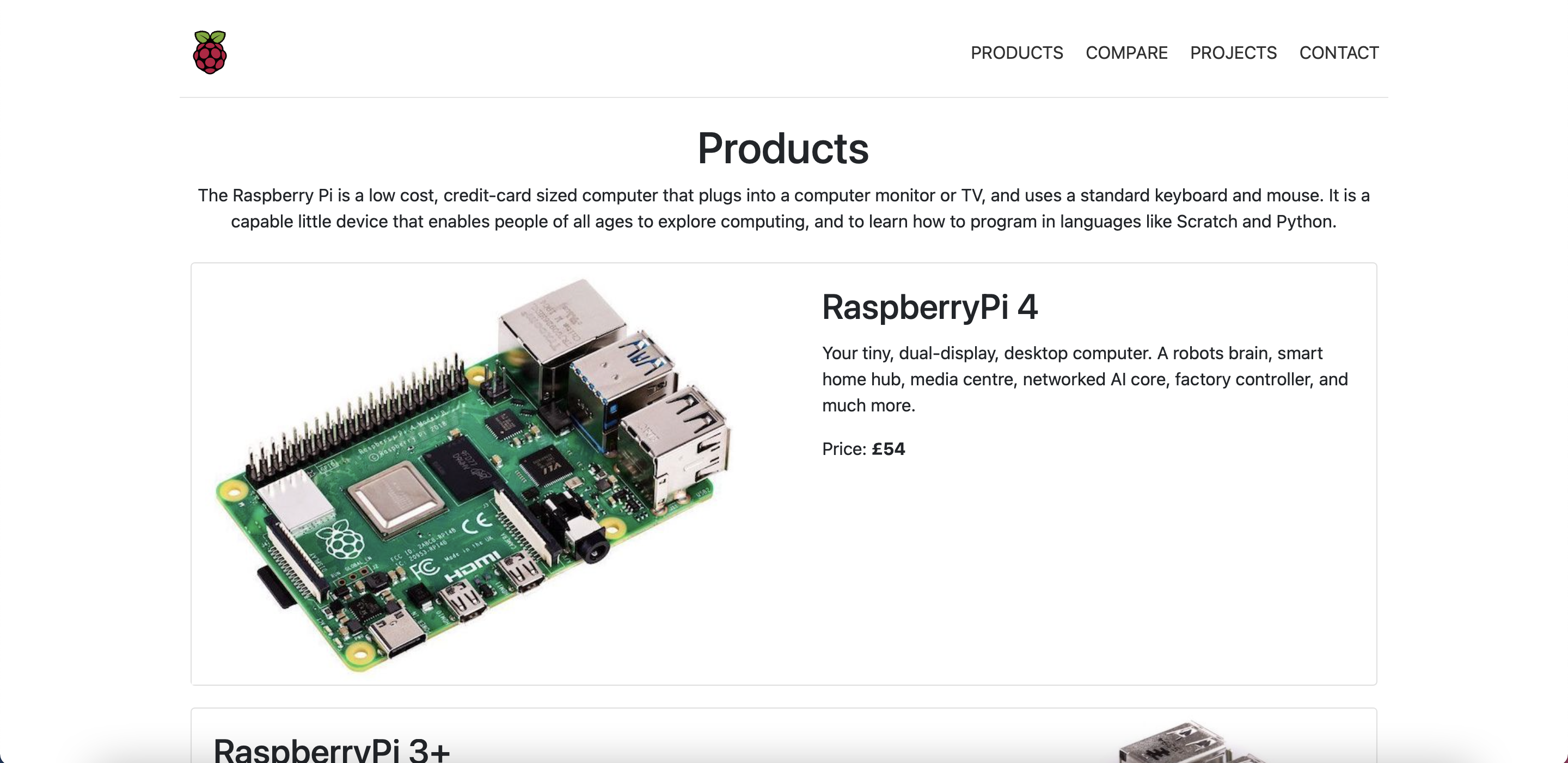 Raspberry Pi ProductionScreenshot